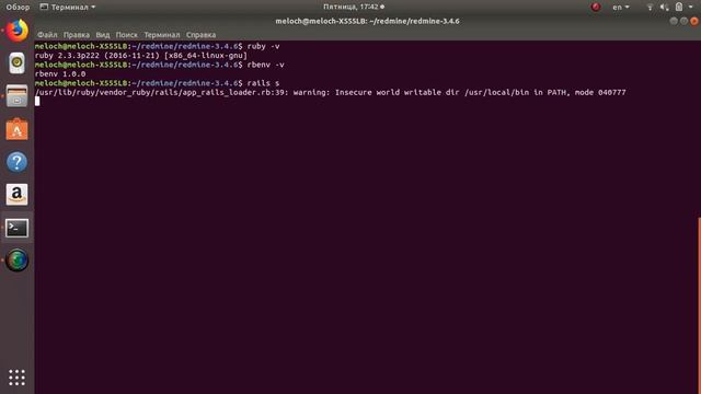 Task_0 (ruby, Rbenv, Redmine)