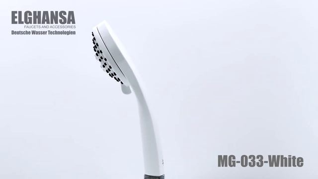 Ручная душевая лейка из ABS пластика трехрежимная ELGHANSA арт.MH-023-White белая смотреть онлайн