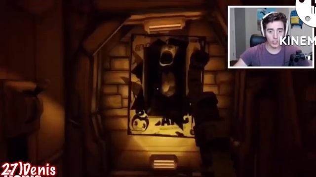 Gamers React to The Butcher Gang Jumpscare | Bendy and the Ink Machine (Chapter 3) смотреть онлайн
