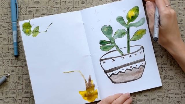 МОЙ СКЕТЧБУК/ИЮЛЬСКИЙ РАЗВОРОТ/АКВАРЕЛЬ смотреть онлайн