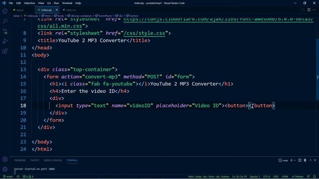 Node.js - YouTube 2 MP3 Converter Full Stack App for Beginners - Part 3/6 смотреть онлайн