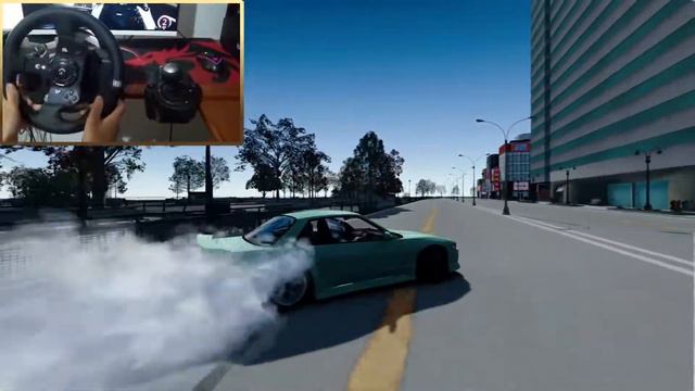 S13 drifting in Sun City [ASSETTO CORSA] - wheel gameplay смотреть онлайн