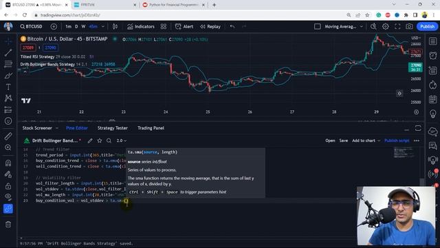 Pine Script: DRIFT Bollinger Bands Tradingview is the correct Strategy ? смотреть онлайн