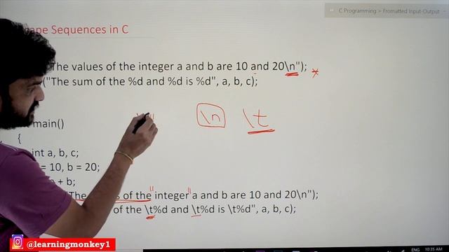 Escape Sequence in C || Lesson 12 || C Programming || Learning Monkey || смотреть онлайн