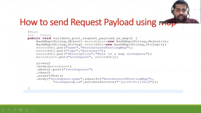 How to send Request Payload using Map API Testing Part 41 смотреть онлайн