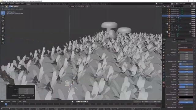 Хэллоуинская сцена в blender 2.93 смотреть онлайн
