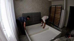 Сборка кровати Лофт с подъемным механизмом и дном