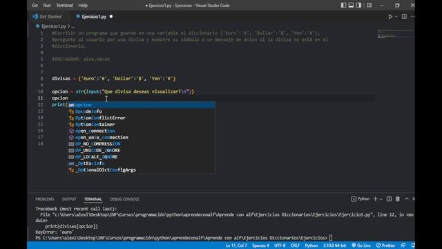 Ejercicio 1 - Diccionarios - Programación en Python смотреть онлайн