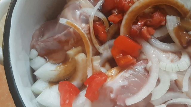 ШАШЛЫК из бедра цыплёнка, маринованный в соевом соусе. Жарим на море! смотреть онлайн