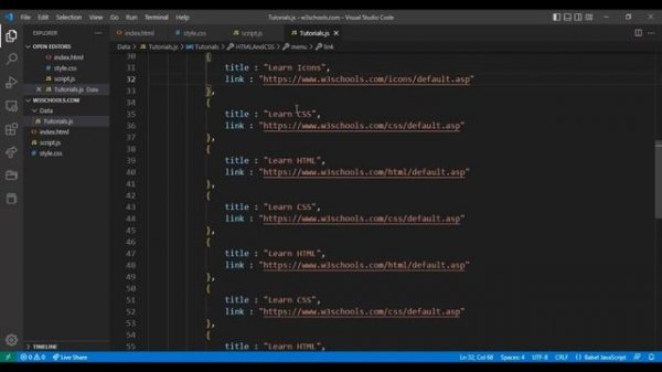 W3Schools Tutorial: How to clone data of an array of objects in JavaScript