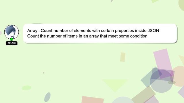 Array : Count number of elements with certain properties inside JSON смотреть онлайн