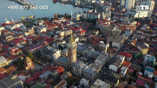 Старый город: обзор с дрона центра Батуми, Грузия смотреть онлайн