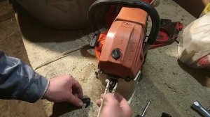 Ремонт бензопили, заміна стартера і пружини курка газу #бензопила#стартер#ремонт