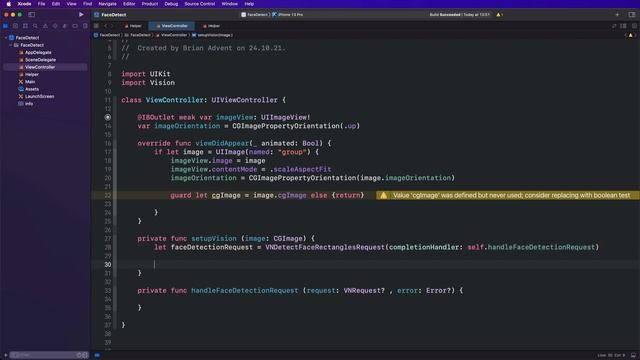 iOS Swift Tutorial: Face Detection with Vision Framework смотреть онлайн