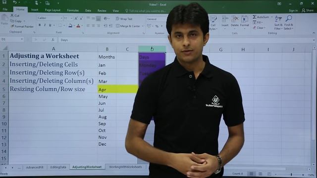 MS Excel - Adjusting worksheet смотреть онлайн