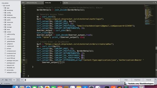 #24 Laravel API Tutorial | ShipRocket API Integration with Laravel | Push Order via Curl in Laravel смотреть онлайн