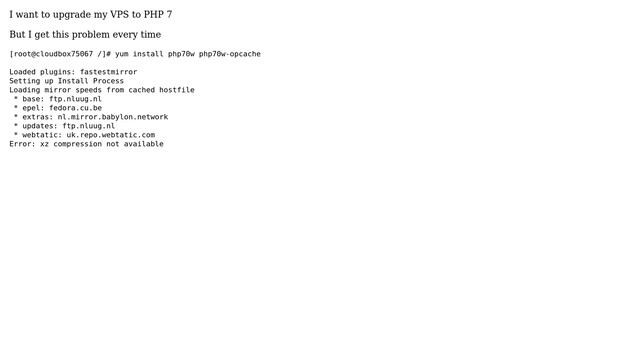 Unix & Linux: Centos 6.8 upgrade PHP 7 смотреть онлайн