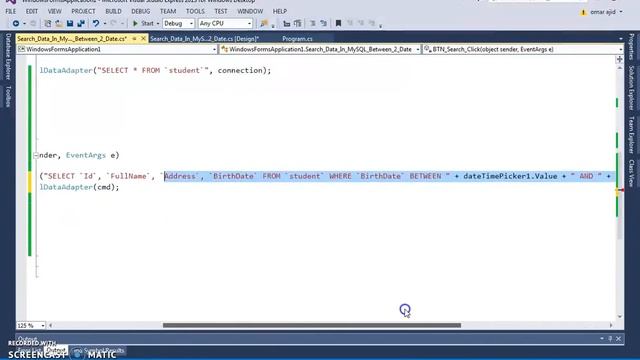 C# - How To Search Data In MySQL Between 2 Date Using C# [With Source Code] смотреть онлайн