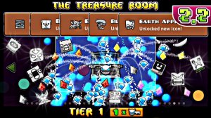 200 СУНДУКОВ В GEOMETRY DASH 2.2! [THE TREASURE ROOM - TIER 1 - KEYS x1]