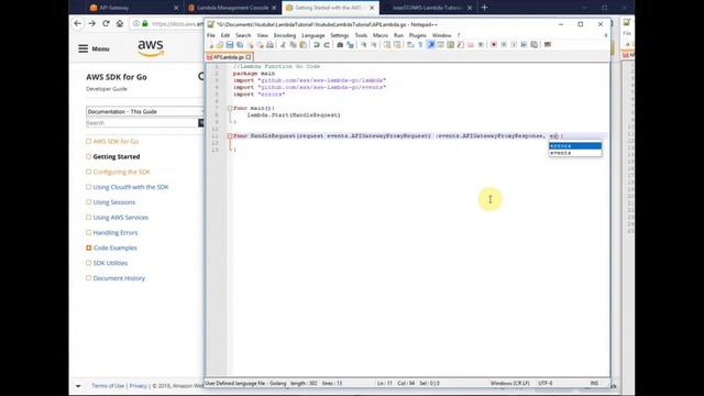 AWS Serverless Lambda with Go, SAM and AWS API Gateway смотреть онлайн