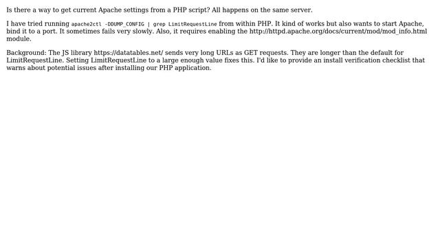 DevOps & SysAdmins: How to detect Apache LimitRequestLine from PHP? смотреть онлайн