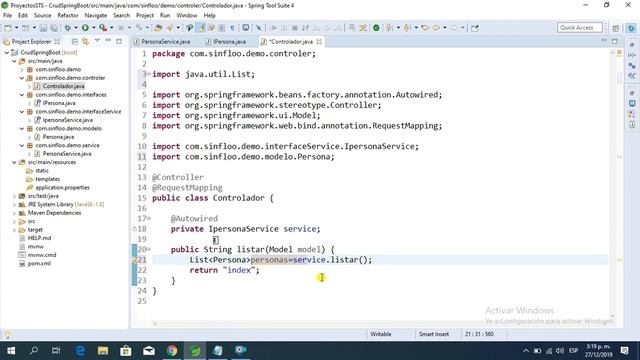 Como hacer un CRUD en Java Spring Boot con Mysql - Listar смотреть онлайн