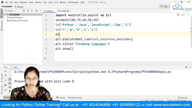 Matplotlib Pie-Charts | Drawing a Pie-Charts using Matplotlib [English] #8 смотреть онлайн