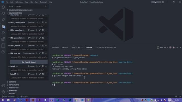 #5. Создание репозитория для локации через VSCode