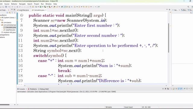 Calculator in java using switch case | Calculator java program in java | Code eureka смотреть онлайн