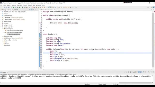 Java 8 Stream API with example смотреть онлайн