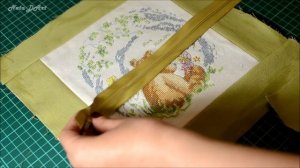 Оформление ВЫШИВКИ в ПОДУШКУ