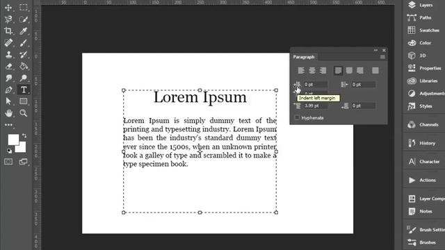 Photoshop Paragraph Panel смотреть онлайн