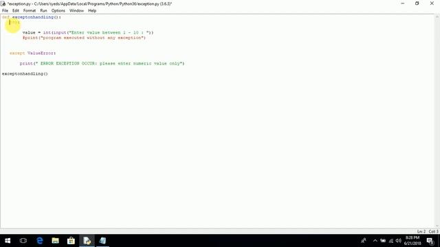 Python tutorial for beginners: Python Error handling try, Except смотреть онлайн
