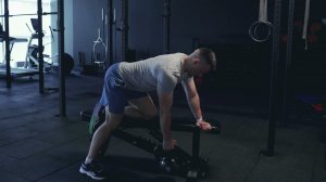 Тяга гири в наклоне от скамьи/ Bench DB row