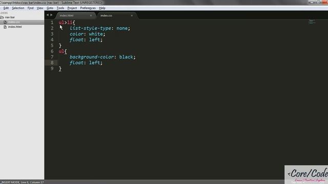 Navigation Bar Using HTML and CSS смотреть онлайн