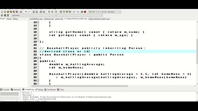 1.c - Implementation of Single Inheritance смотреть онлайн