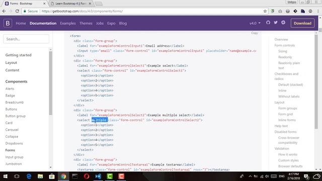 17 - ( Bootstrap 4 Tutorial ) Components : Forms смотреть онлайн