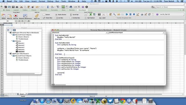 VBA Excel for Mac VBA For Next Loop Macro смотреть онлайн