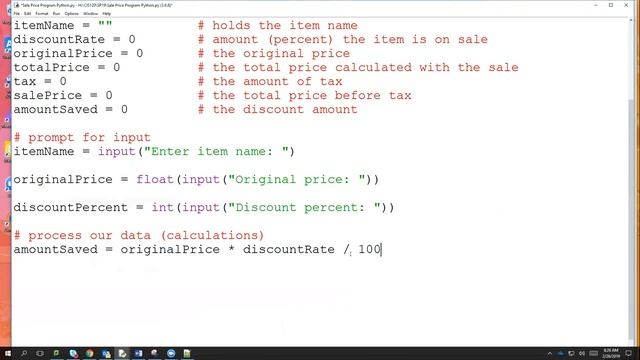 CIS120 103 SP19 Week07 Session 1 Python sale price program смотреть онлайн