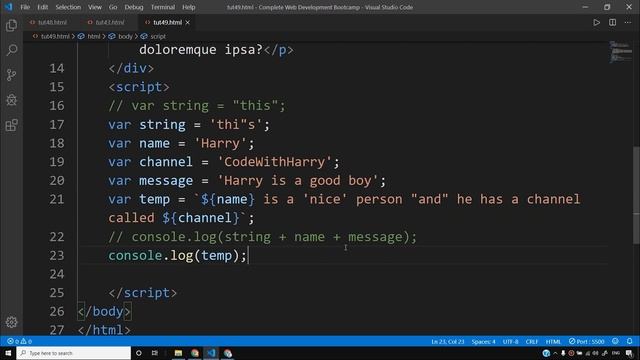 Strings in JavaScript | Web Development Tutorials #49 смотреть онлайн