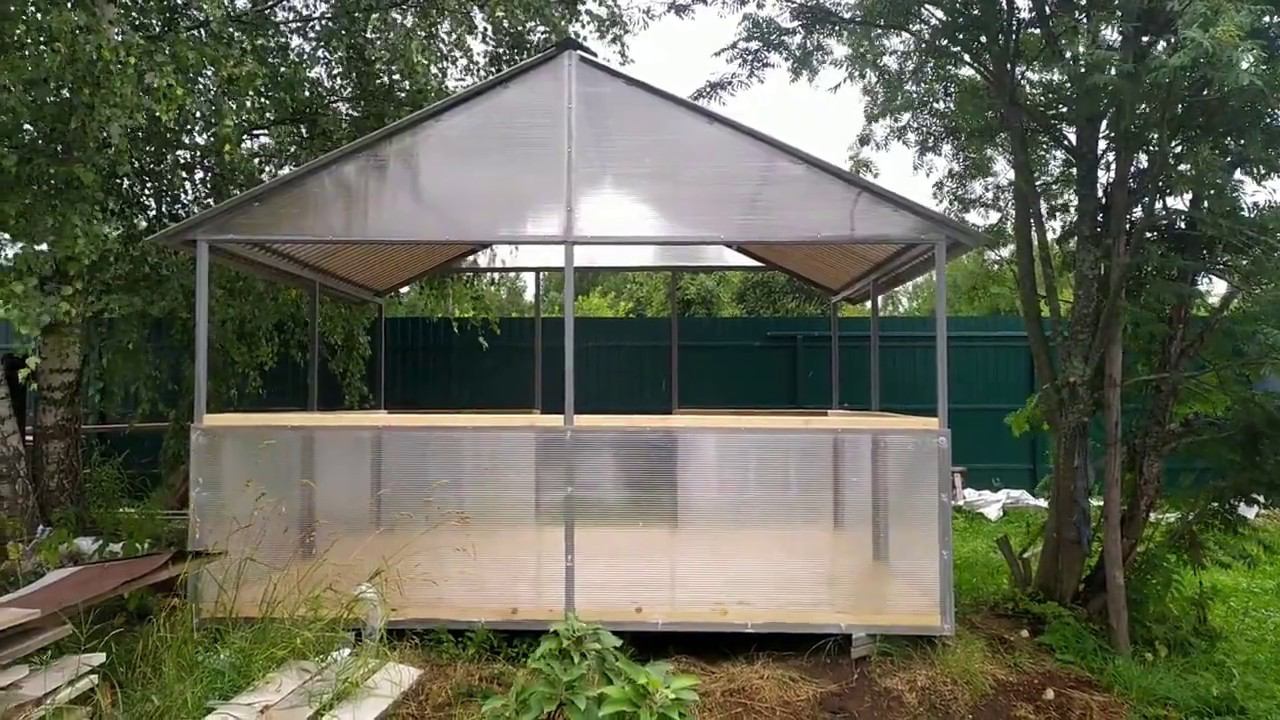 Беседка из профильной трубы своими руками. #4 смотреть онлайн