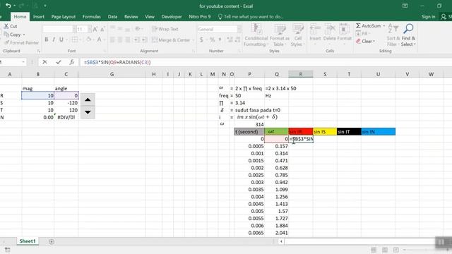 Tutorial/Cara Membuat Gelombang Sinusoidal Arus dan Tegangan dengan excel смотреть онлайн