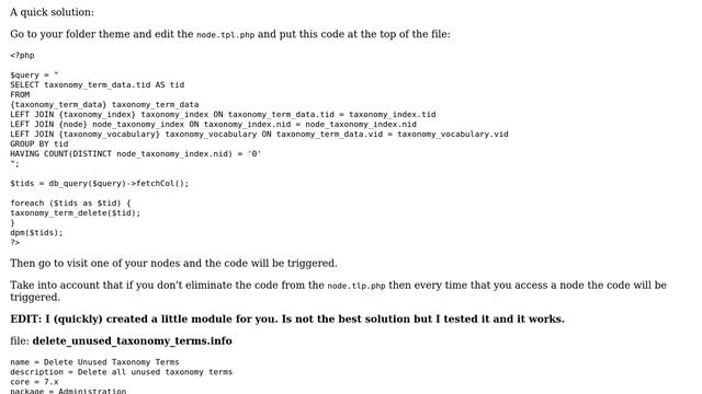 Drupal: How to bulk delete empty taxonomy terms? (2 Solutions!!) смотреть онлайн