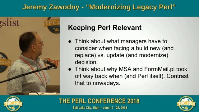 Jeremy Zawodny - "Modernizing Legacy Perl Serving Millions Daily" смотреть онлайн