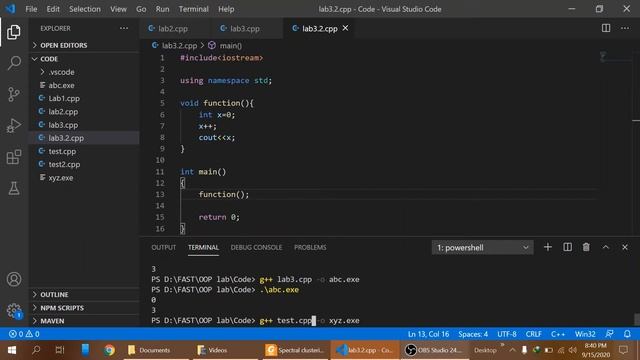 OOP lab 3 Static/non-static, Constructor, Destructor in C++ Class in HINDI/URDU смотреть онлайн