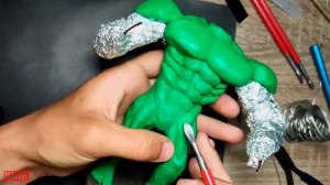 Как слепить Халка и пластилина? ЛЕПКА ХАЛК МАРВЕЛ ClayHobby ?№78