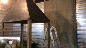 Как сделать кузнечный горн своими руками, очень простой, горновой зонт, кузница своими руками