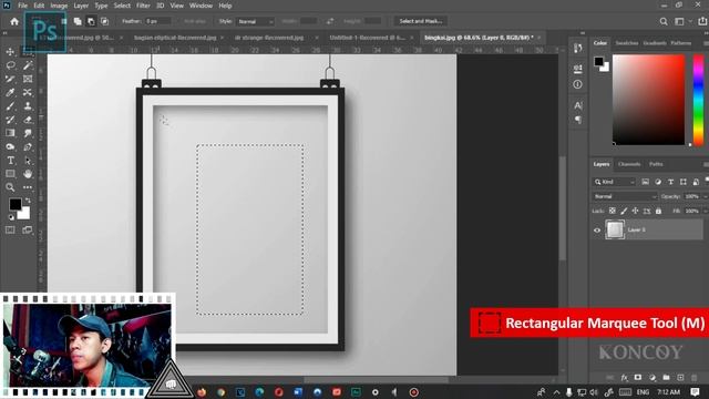 Tutorial Dasar Dasar Photoshop – Rectangular/ Elliptical Marquee Tool & Single Row/Coloum Marquee смотреть онлайн