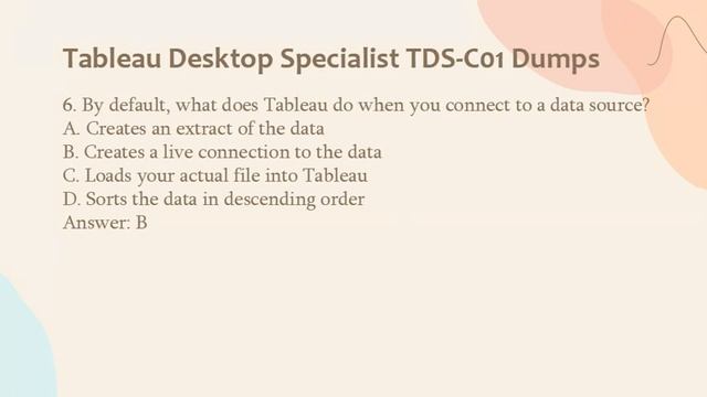 [2023] Tableau Desktop Specialist TDS-C01 Dumps Questions смотреть онлайн