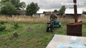Мотоблок мкм 2 обкатка с прицепом